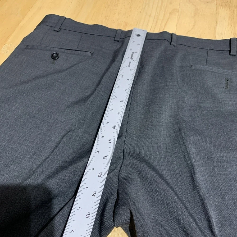 Michael Kors Dress Pants Mens 38x32 Marvin Classic‎ Fit Plaid Stretch Black